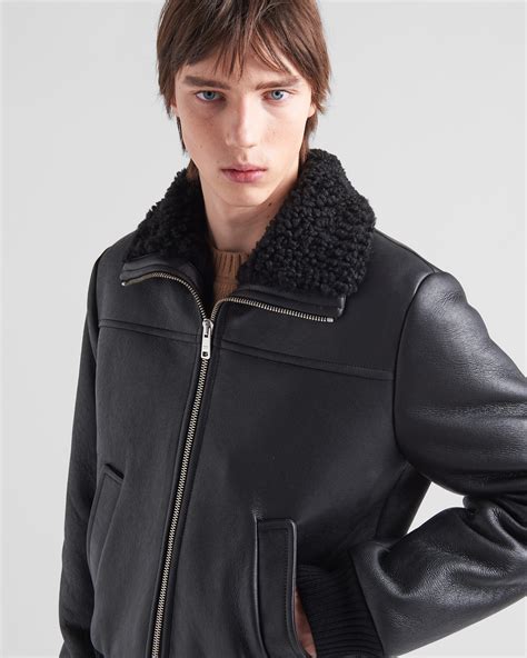 prada black coat|prada jacket outlet.